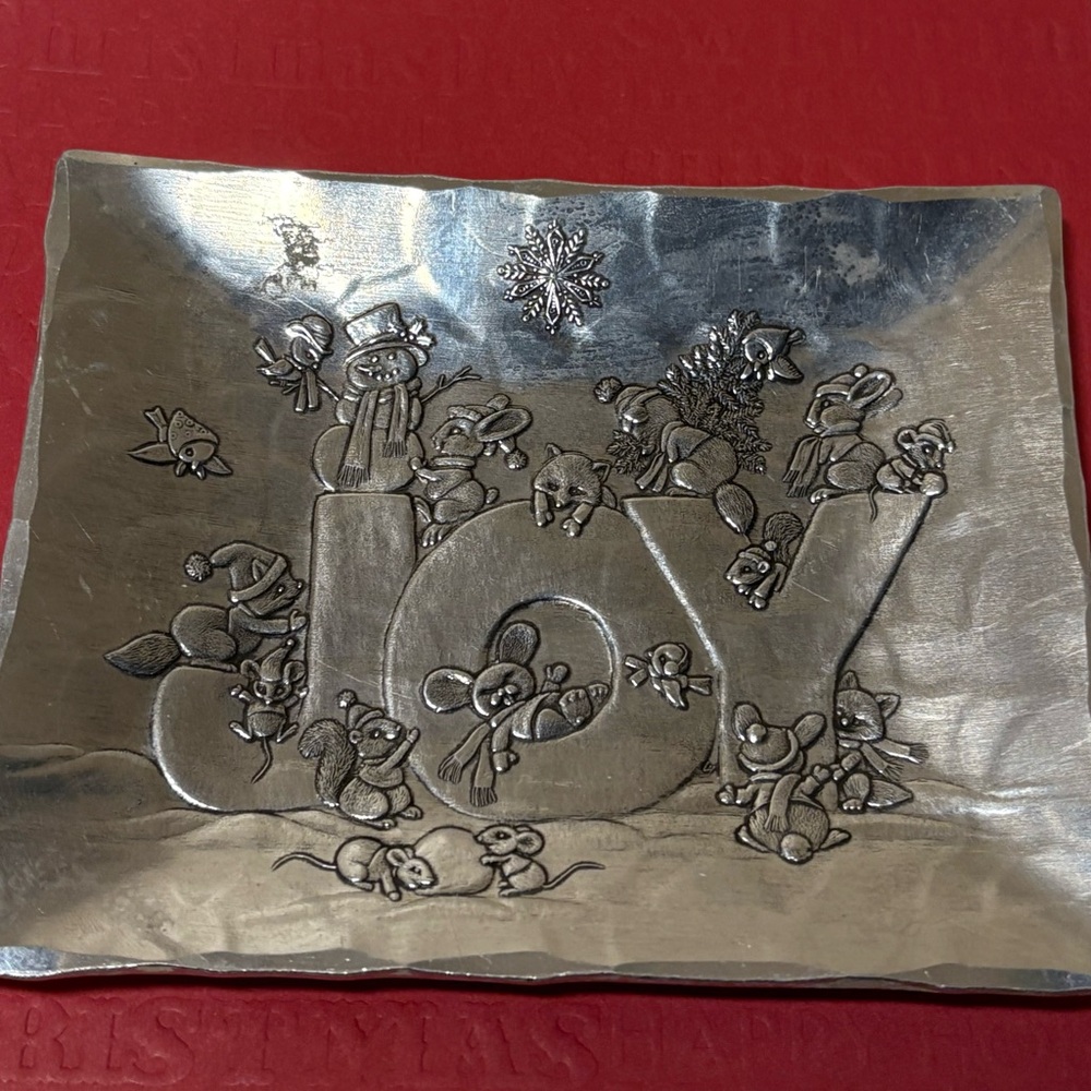 Silver Wendell August Holiday Joy Plate